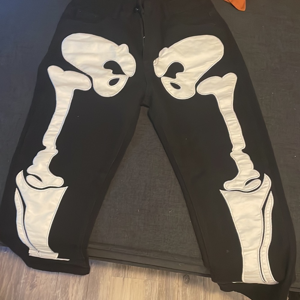 Black skeleton denim jeans never worn